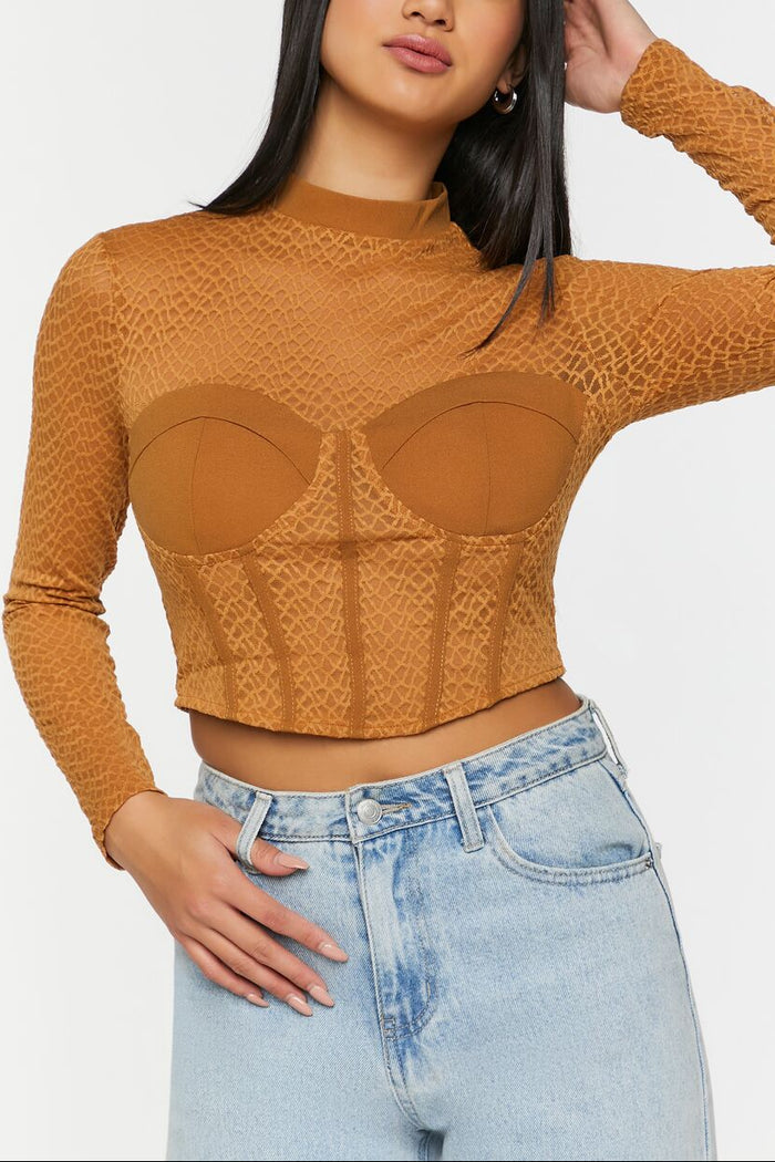 Netted Mesh Bustier Top