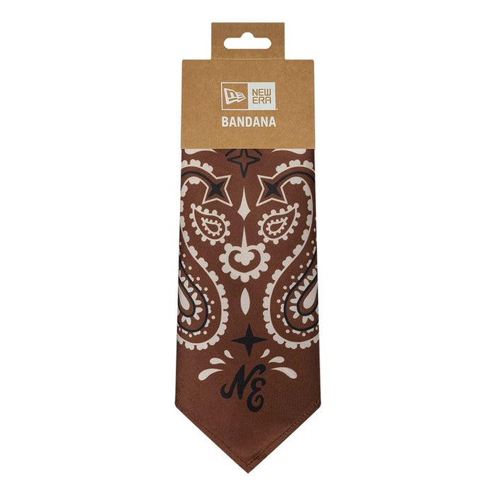 Pictured is this New Era Paisley Bandana in Brown. 3