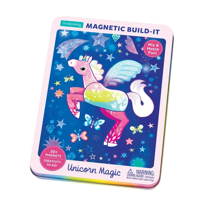*NEW* Mudpuppy Magnetic Build-It Tin: Unicorn Magic