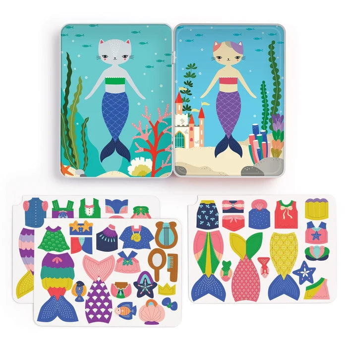 *NEW* Mudpuppy Magnetic Dress-Up Tin: Purrmaid