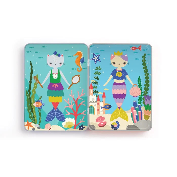 *NEW* Mudpuppy Magnetic Dress-Up Tin: Purrmaid