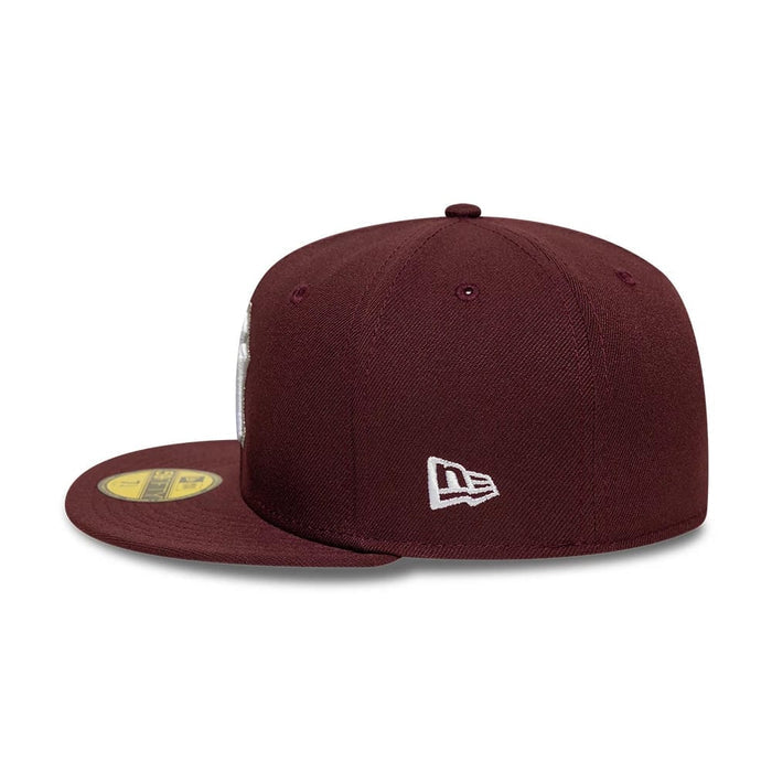 Pictured is this MLB New York Yankees 59FIFTY Fitted cap in dark purple. 6