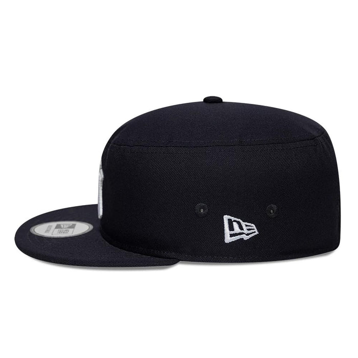 Pictured is this MLB Poly New York Yankees Pillbox Adjustable cap in navy. 4