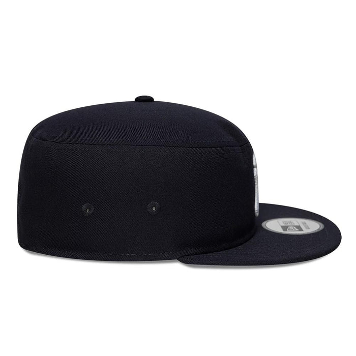 Pictured is this MLB Poly New York Yankees Pillbox Adjustable cap in navy. 5