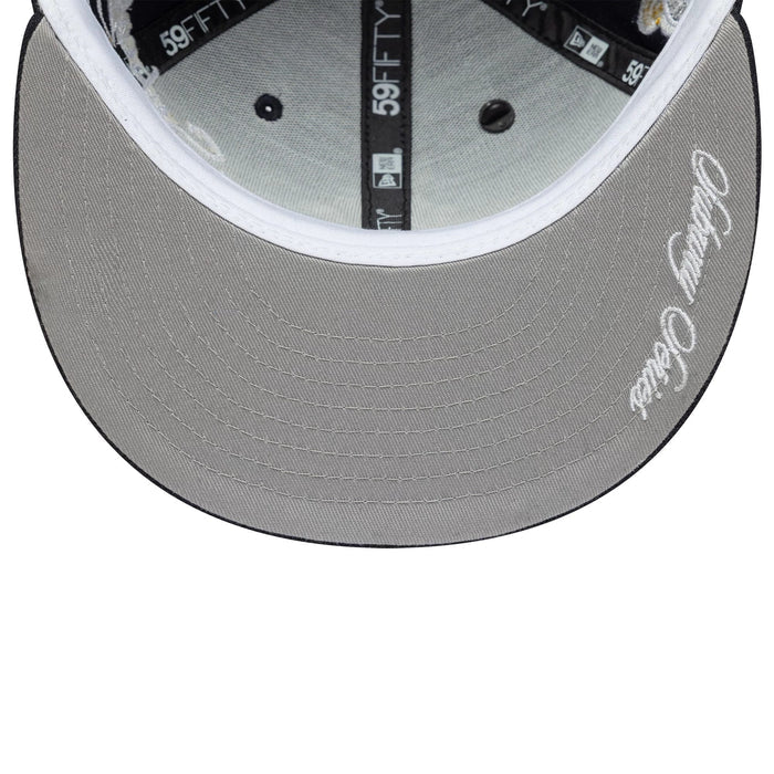 Pictured is this MLB Subway Series New York Yankees 59FIFTY Fitted cap in navy. 2