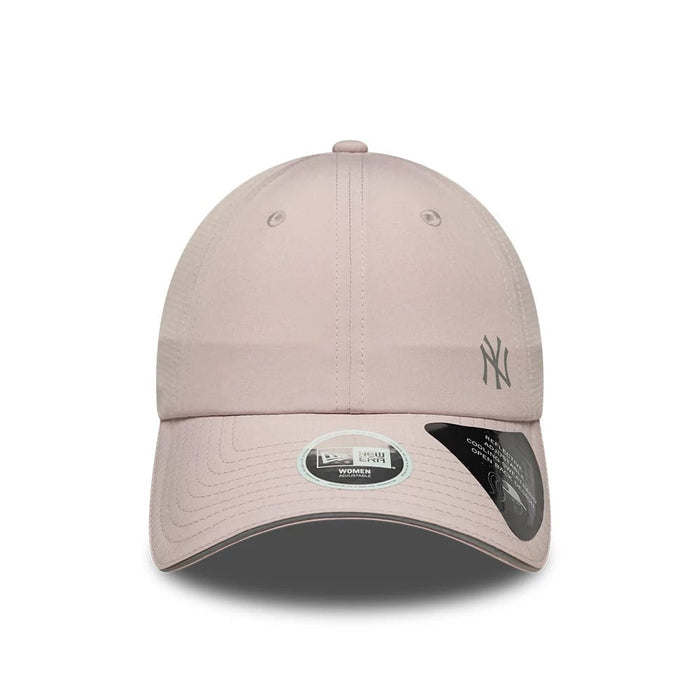 Pictured is this Womens MLB Open Mesh New York Yankees Pony Tail cap in pastel pink. 3