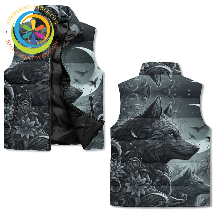 Night Wolf Puffer Vest