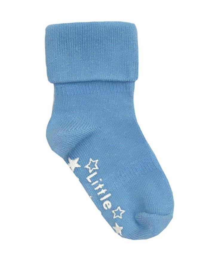 Non-Slip Stay on Baby and Toddler Socks - Ocean Blue - The Little Sock Company