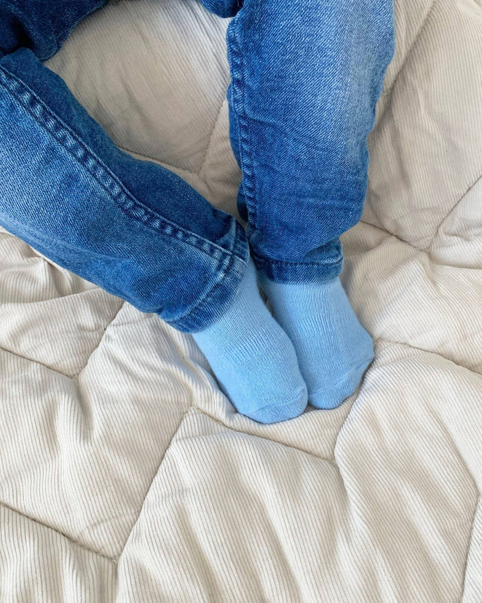 Non-Slip Stay on Baby and Toddler Socks - Ocean Blue - The Little Sock Company