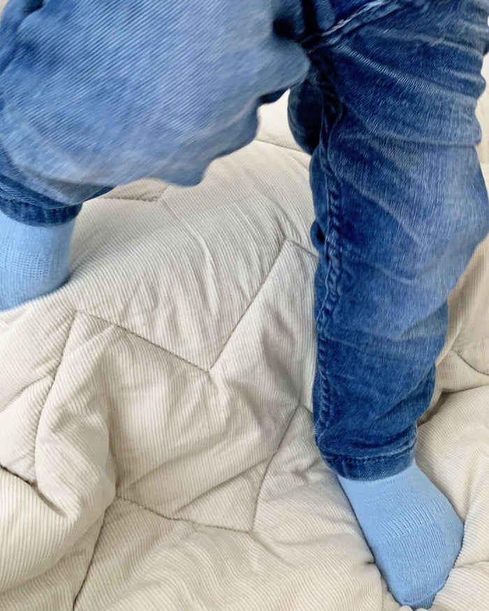Non-Slip Stay on Baby and Toddler Socks - Ocean Blue - The Little Sock Company