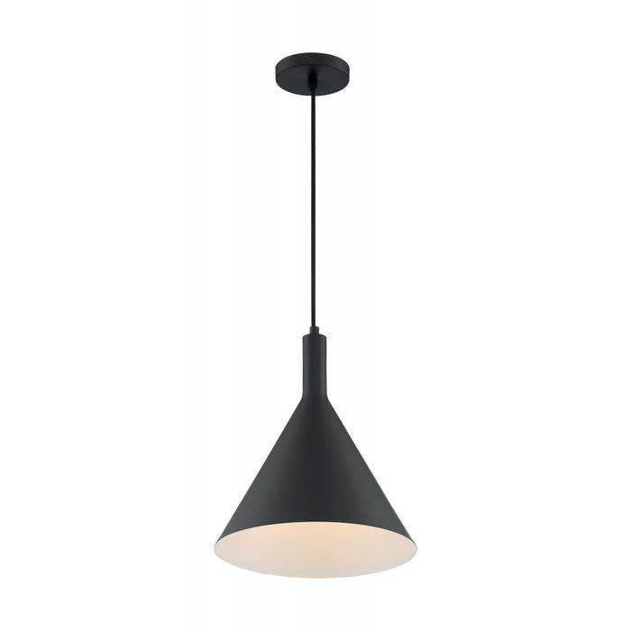 Pendant Nuvo 60-7128 Lightcap 12 Inch Black Metal Pendant Light Nuvo Lighting
