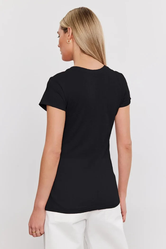 Odelia Cotton Slub Crew Neck Tee T-Shirts Velvet by Graham & Spencer