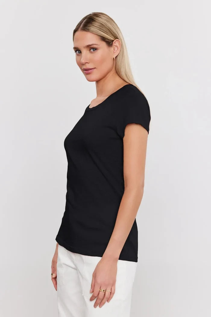Odelia Cotton Slub Crew Neck Tee T-Shirts Velvet by Graham & Spencer