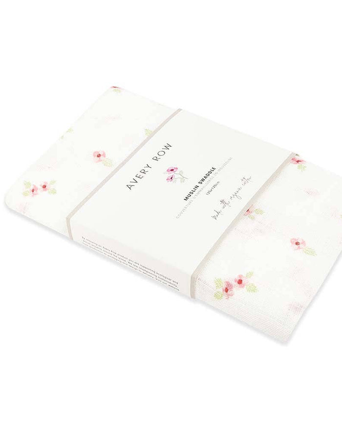 Floral patterned product packaging on a white background