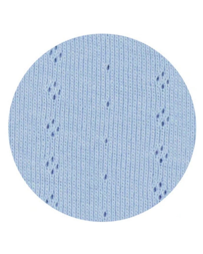 Organic Pointelle Cardigan – Sky Blue - Pigeon Organics