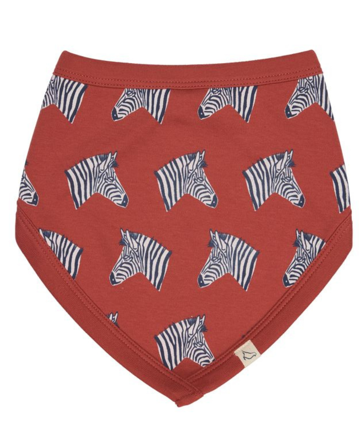 Organic Reversible Baby Bib – Zebra Print Jersey Bib - Pigeon Organics