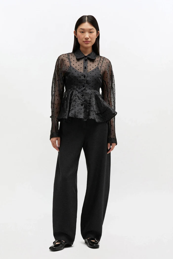Organza Peplum Shirt Tops Ganni