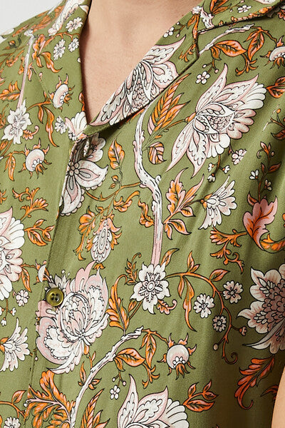 Ornate Floral Print Shirt