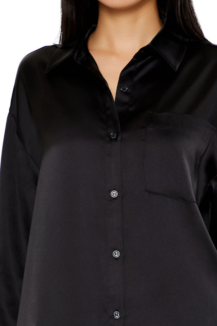 Oversized Satin Shirt