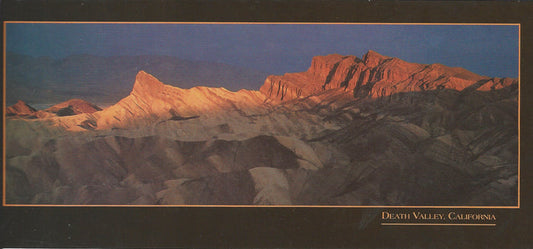 Panoramic Death Valley Sunset Postcard