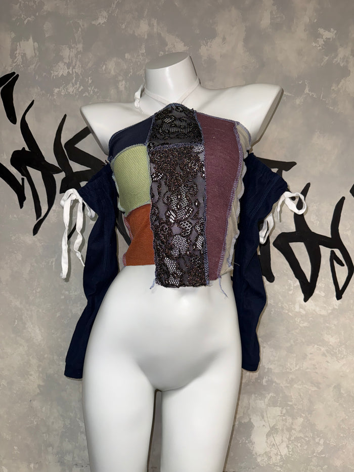 Patchwork Remake Girl Top（Two-piece）