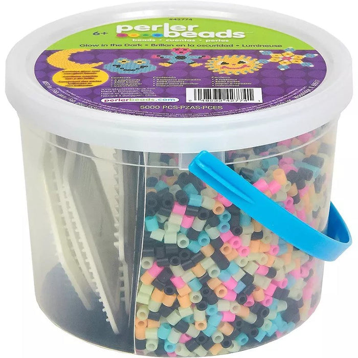 Perler: Glow in the Dark: Fused Bead Bucket Kit