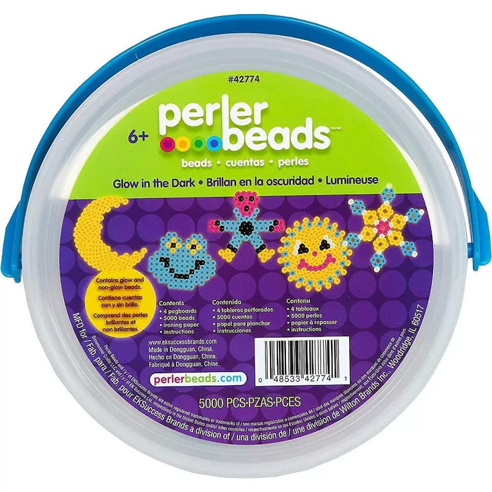 Perler: Glow in the Dark: Fused Bead Bucket Kit