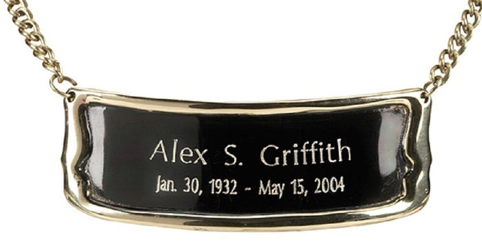 Personalized Brushed Brass Name-Plate Medallion for 6"/7" Size Cremation Urns