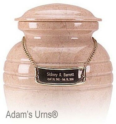 Personalized Polished Brass Name-Plate Medallion for 6"/7" Size Cremation Urns