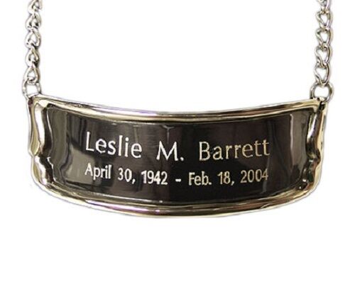 Personalized Polished Brass Name-Plate Medallion for Adult Size Cremation Urns
