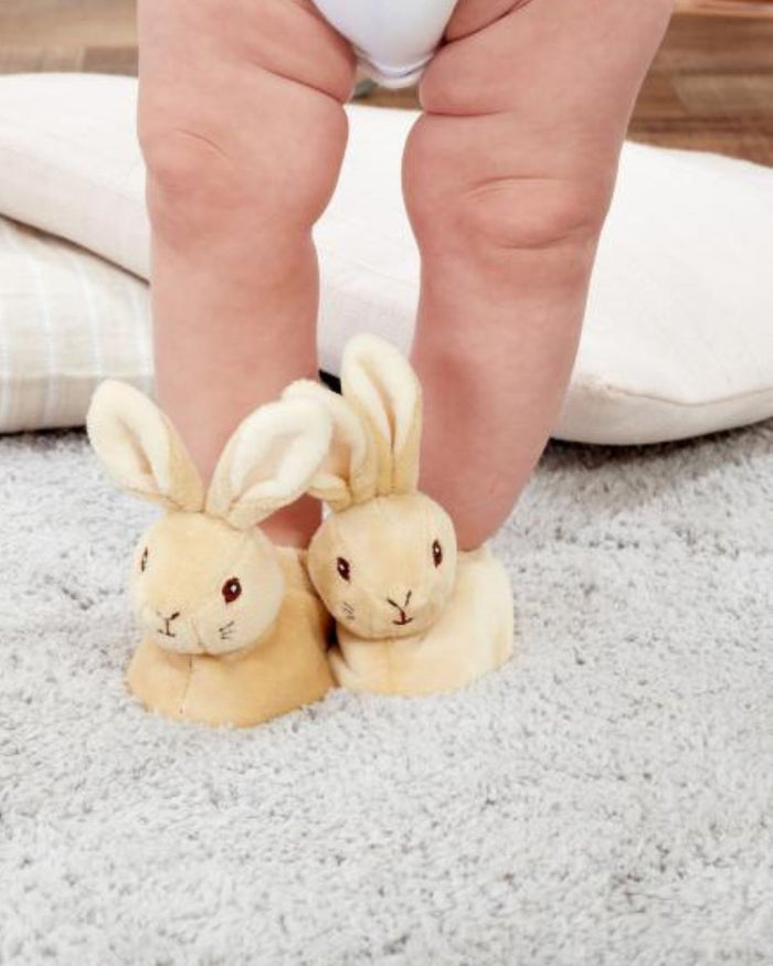 Peter Rabbit Baby Booties Gift Set - First Rattle Socks 0–6 Months - Rainbow Designs