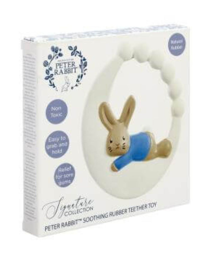 Peter Rabbit Natural Rubber Baby Teether - Safe Teething Toy - From Birth