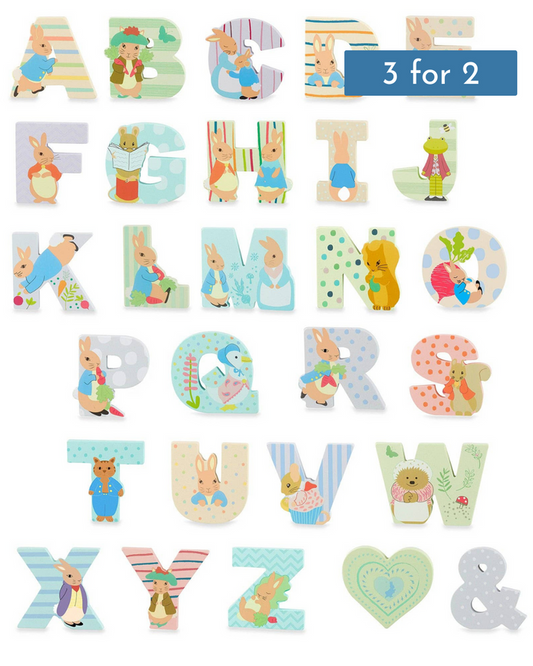 Peter Rabbit™ Wooden Letters - Beatrix Potter