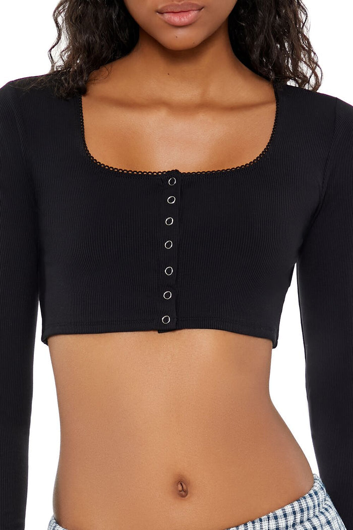 Picot-Trim Crop Top