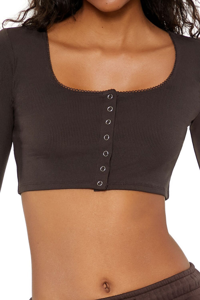 Picot-Trim Crop Top