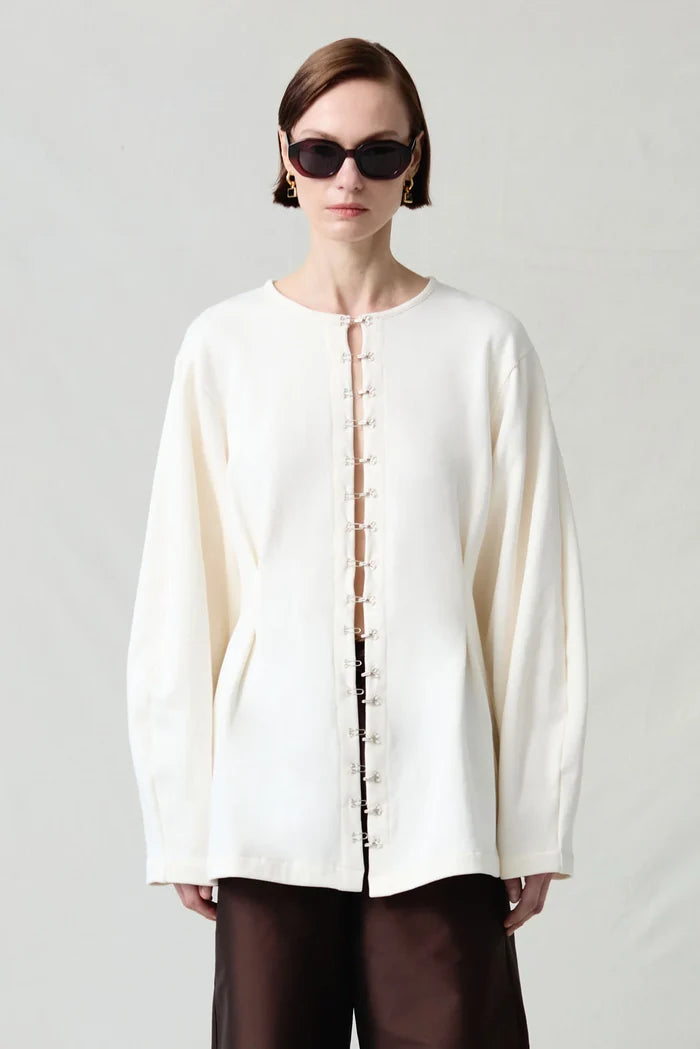 Pinch Waist Cardigan Jackets & Coats Chan Luu