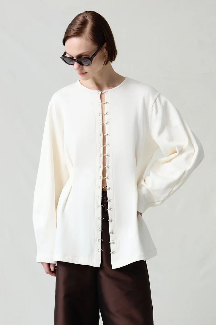 Pinch Waist Cardigan Jackets & Coats Chan Luu
