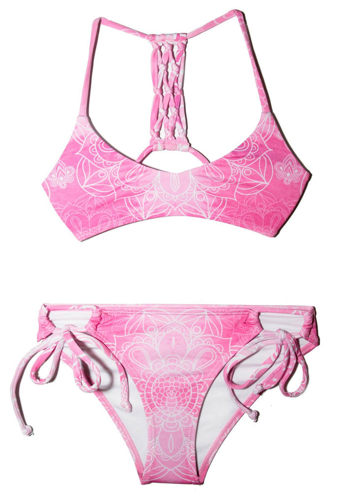 beautiful beachwear for Girls ages 7 to 10 Two-Piece Swimsuit Pink