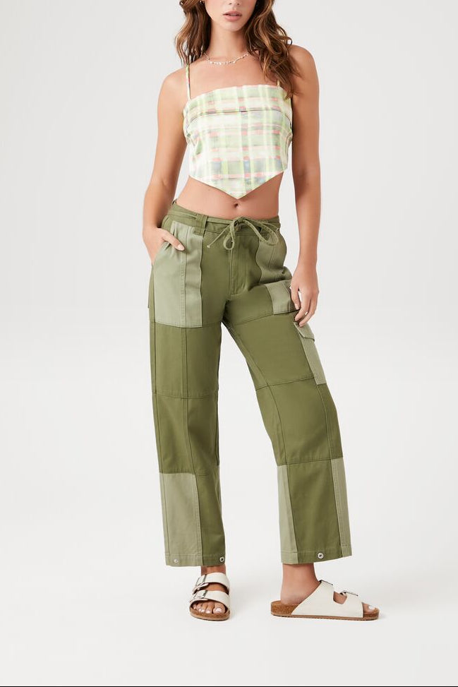 Plaid Handkerchief Cropped Cami