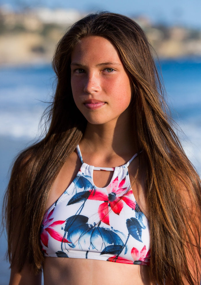 Playa del Carmen - TWO PIECE Halter Style Bikini SET Bikini with Halter Top Chance Loves Swim