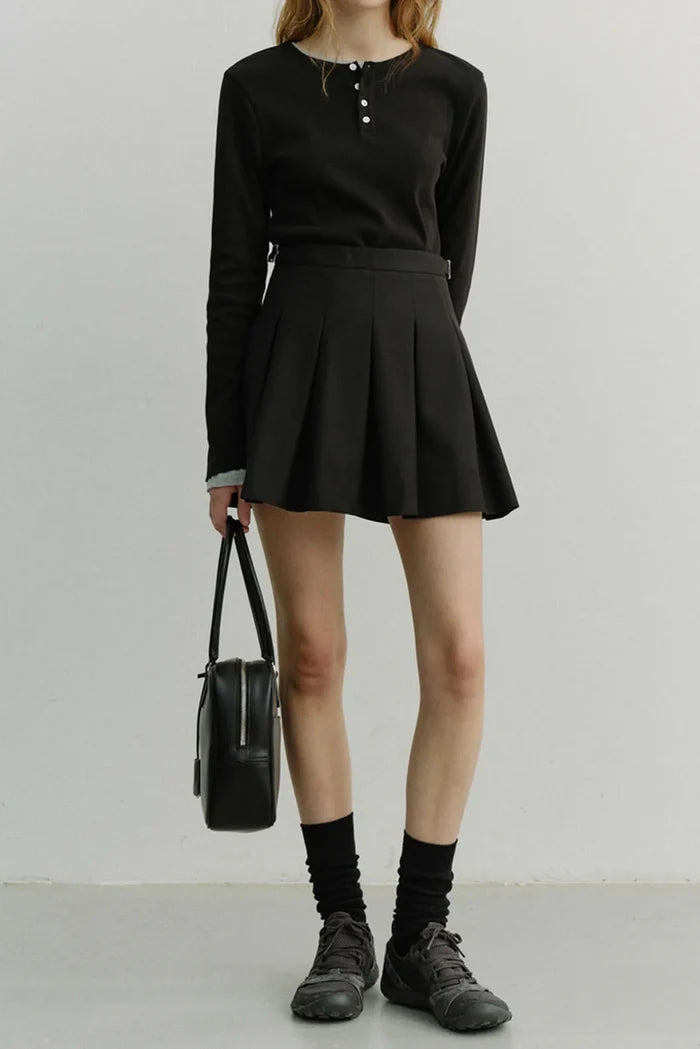 Pleats Mini Skirt Skirts Dunst