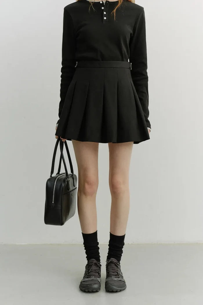 Pleats Mini Skirt Skirts Dunst