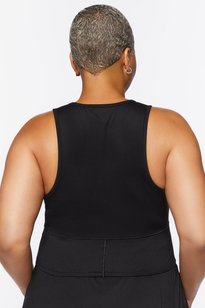 Plus Size Active Cropped Tank Top