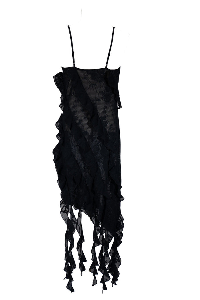 Plus Size Cascading Ruffle Dress