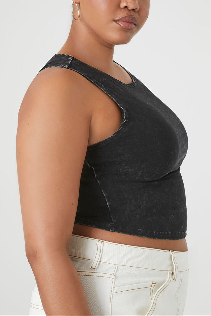 Plus Size Cropped Tank Top