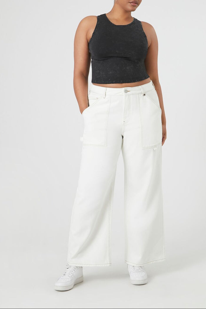 Plus Size Cropped Tank Top