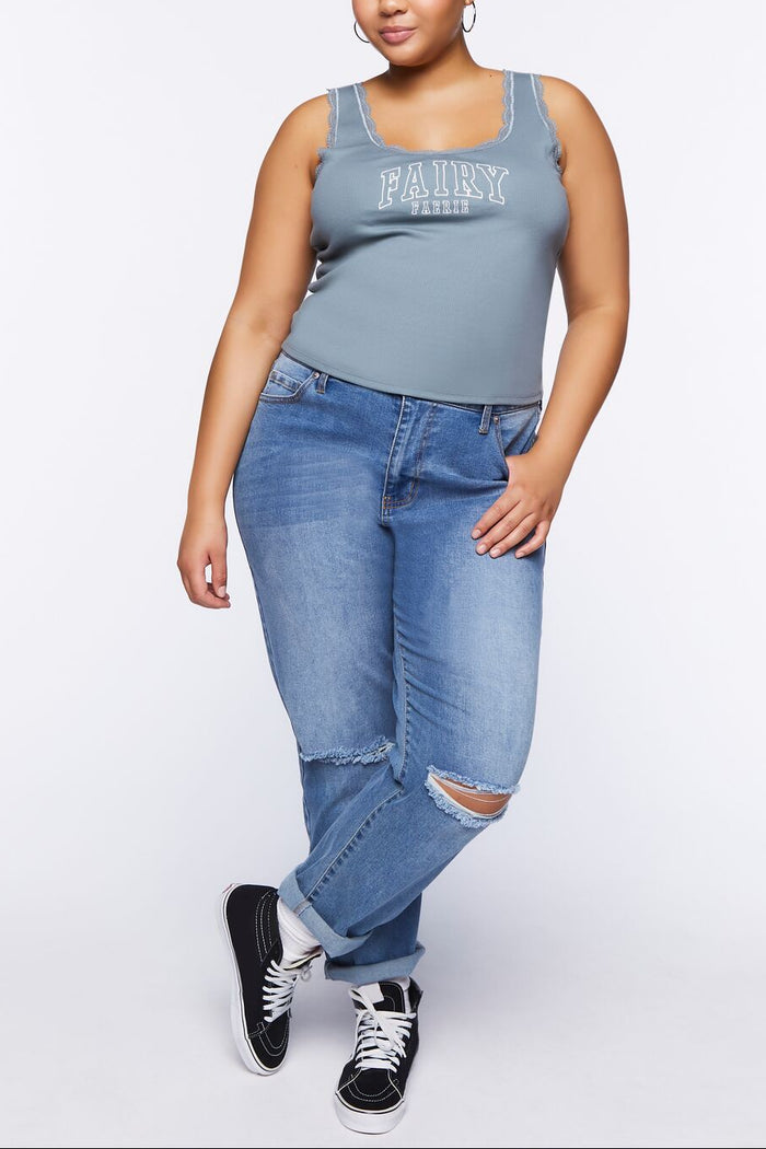 Plus Size Fairy Graphic Tank Top