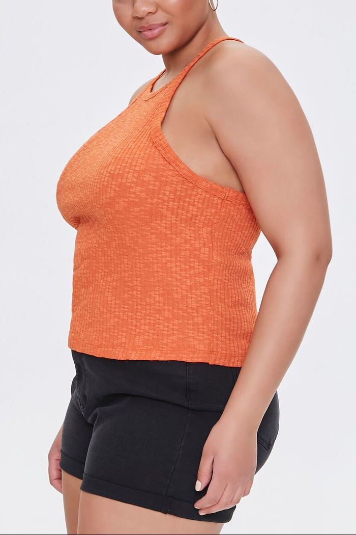 Plus Size Ribbed Slub Knit Cami