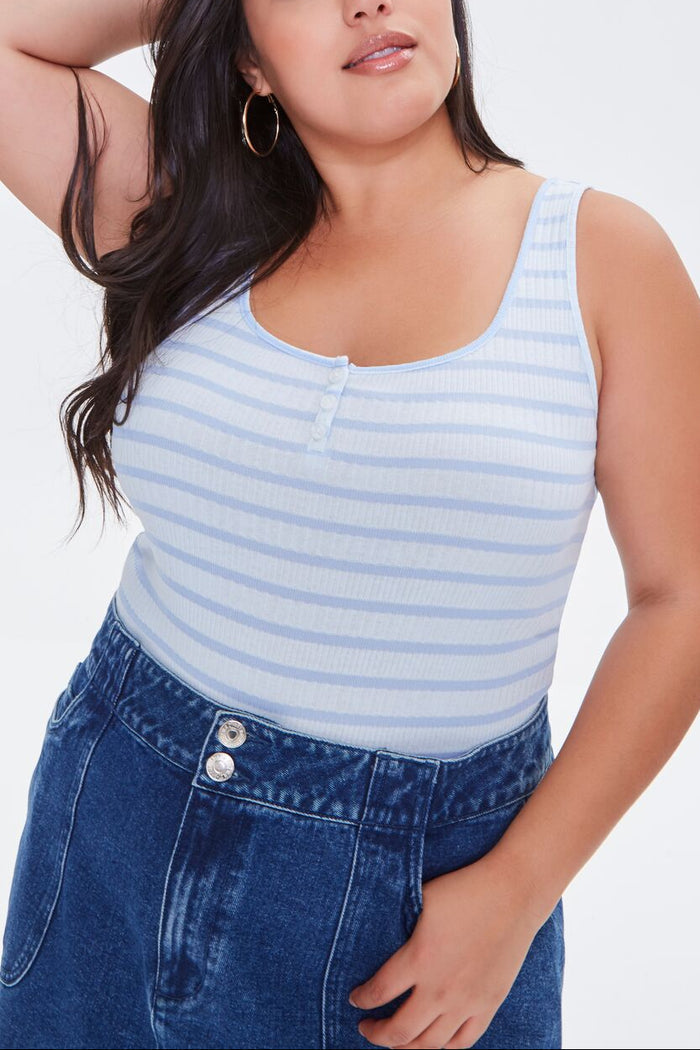 Plus Size Striped Tank Top