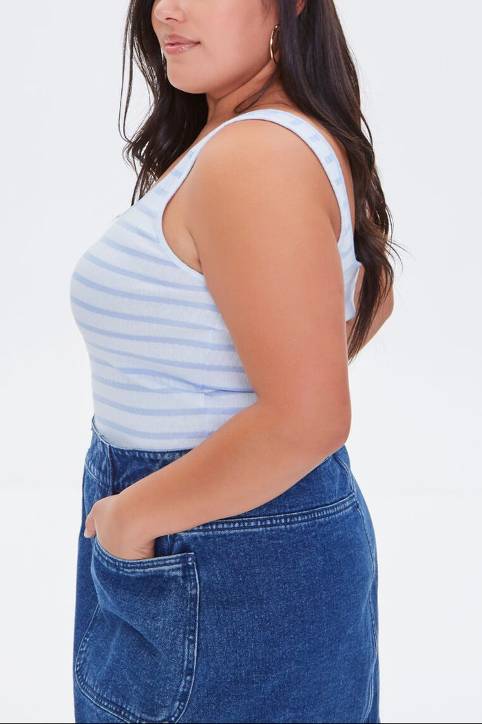 Plus Size Striped Tank Top
